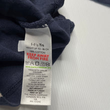 Load image into Gallery viewer, unisex The Little White Co, cotton long sleeve pyjama top, London, GUC, size 1,  