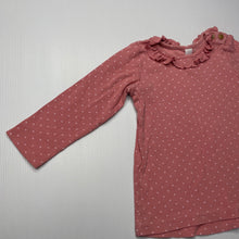 Load image into Gallery viewer, Girls Dymples, pink organic cotton blend long sleeve top, FUC, size 1,  