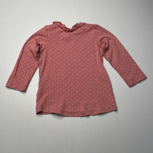 Load image into Gallery viewer, Girls Dymples, pink organic cotton blend long sleeve top, FUC, size 1,  