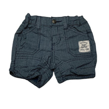 Load image into Gallery viewer, Boys Pumpkin Patch, blue &amp; white cotton shorts, adjustable, EUC, size 000,  