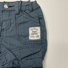 Load image into Gallery viewer, Boys Pumpkin Patch, blue &amp; white cotton shorts, adjustable, EUC, size 000,  