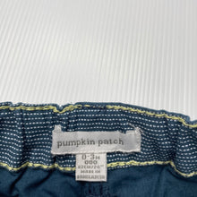 Load image into Gallery viewer, Boys Pumpkin Patch, blue &amp; white cotton shorts, adjustable, EUC, size 000,  