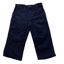 Load image into Gallery viewer, Boys navy, corduory cotton pants, elasticated, Inside leg: 23.5cm, EUC, size 12 months,  