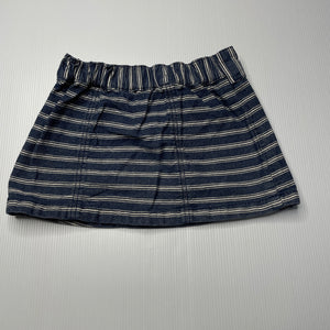 Girls Country Road, casual cotton skirt, elasticated, L: 21cm, GUC, size 3,  