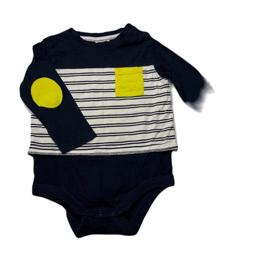 Boys Dymples, navy cotton romper, EUC, size 1,  