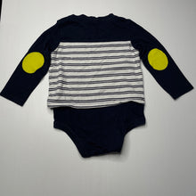 Load image into Gallery viewer, Boys Dymples, navy cotton romper, EUC, size 1,  