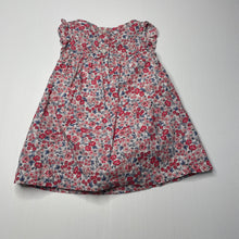 Load image into Gallery viewer, Girls Penelope Mack, lightweight floral cotton romper dress, GUC, size 12 months, L: 37cm