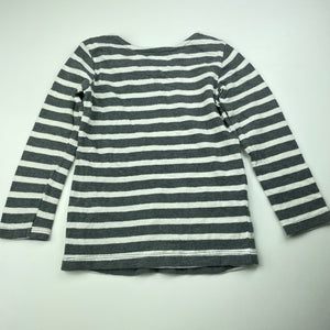 Girls Anko, striped cotton long sleeve top, GUC, size 2,  