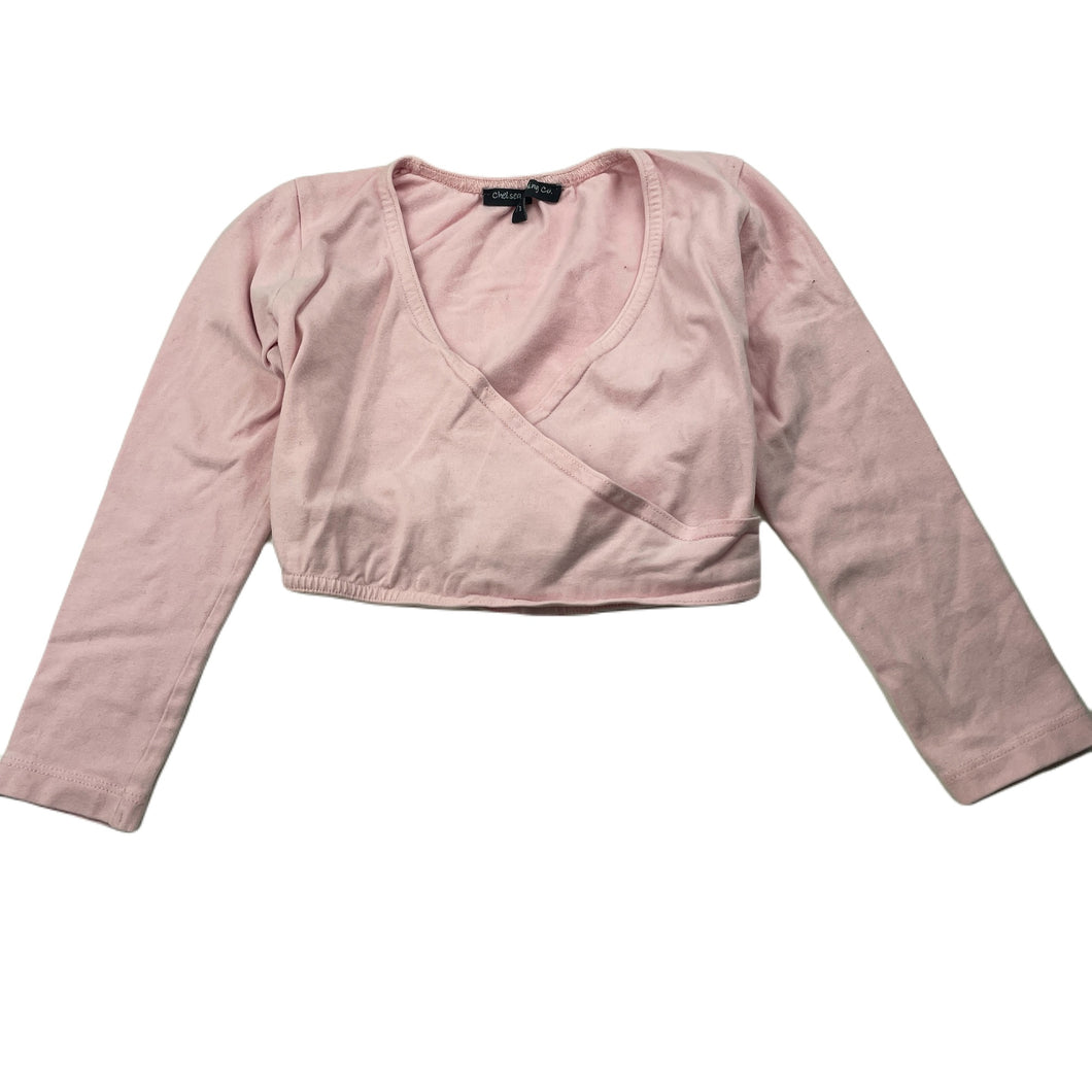 Girls Chelsea Clothing Co, pink ballet wrap top, GUC, size 2-3,  