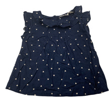 Load image into Gallery viewer, Girls H&amp;M, navy lightweight cotton top, GUC, size 4,  