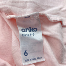 Load image into Gallery viewer, Girls Anko, light pink cotton t-shirt  top, EUC, size 6,  