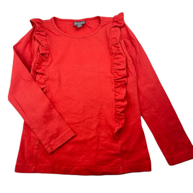 Girls Pumpkin Patch, stretchy ruffle long sleeve top, GUC, size 8,  