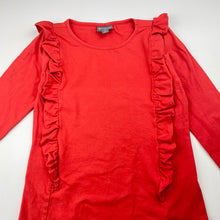 Load image into Gallery viewer, Girls Pumpkin Patch, stretchy ruffle long sleeve top, GUC, size 8,  