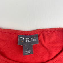 Load image into Gallery viewer, Girls Pumpkin Patch, stretchy ruffle long sleeve top, GUC, size 8,  