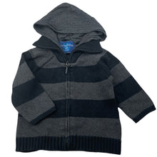 Load image into Gallery viewer, Boys Cotton On, knitted cotton zip hoodie sweater, Sz:XS, armpit to armpit: 29cm, armpit to cuff: 18cm, FUC, size 2-3,  