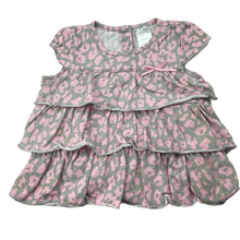 Load image into Gallery viewer, Girls Mango, pink &amp; grey tiered cotton top, GUC, size 00,  