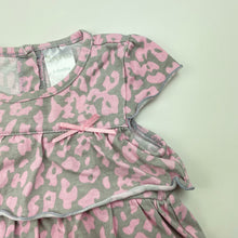 Load image into Gallery viewer, Girls Mango, pink &amp; grey tiered cotton top, GUC, size 00,  