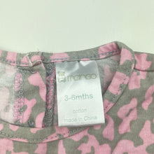 Load image into Gallery viewer, Girls Mango, pink &amp; grey tiered cotton top, GUC, size 00,  
