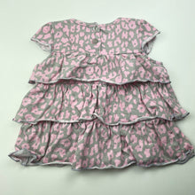 Load image into Gallery viewer, Girls Mango, pink &amp; grey tiered cotton top, GUC, size 00,  
