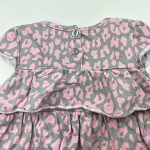 Load image into Gallery viewer, Girls Mango, pink &amp; grey tiered cotton top, GUC, size 00,  