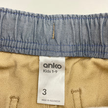 Load image into Gallery viewer, Boys Anko, casual pants, elasticated, marks front &amp; back, Inside leg: 37.5cm, marks front &amp; back, FUC, size 3,  