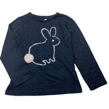 Load image into Gallery viewer, Girls Cotton On, soft feel long sleeve top, sequin rabbit, GUC, size 7,  