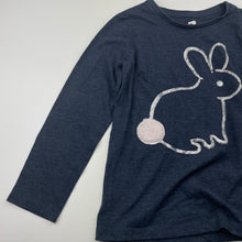 Load image into Gallery viewer, Girls Cotton On, soft feel long sleeve top, sequin rabbit, GUC, size 7,  
