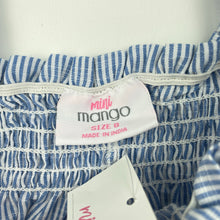 Load image into Gallery viewer, Girls Mango, striped cotton / linen summer top, NEW, size 8,  