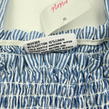 Load image into Gallery viewer, Girls Mango, striped cotton / linen summer top, NEW, size 8,  