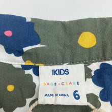 Load image into Gallery viewer, Girls Cotton On, SAGE x CLARE colourful floral cotton shirt, EUC, size 6,  