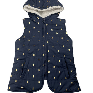 Girls Target, reversible fleece lined puffer vest / jacket, EUC, size 7,  