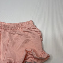 Load image into Gallery viewer, Girls Dymples, pink organic cotton shorts, elasticated, GUC, size 000,  