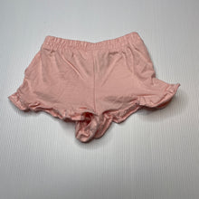 Load image into Gallery viewer, Girls Dymples, pink organic cotton shorts, elasticated, GUC, size 000,  