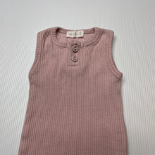 Load image into Gallery viewer, Girls Jamie Kay, ribbed organic cotton blend bodysuit / romper, EUC, size 000,  