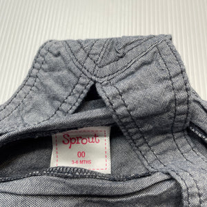 Boys Sprout, lightweight cotton overalls / shortalls, GUC, size 00,  