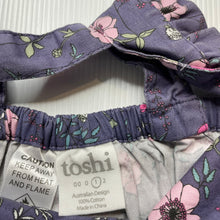Load image into Gallery viewer, Girls Toshi, purple floral cotton summer romper, EUC, size 1,  