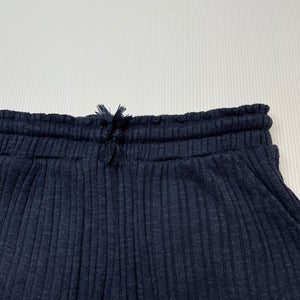 Girls Anko, blue ribbed shorts, elasticated, GUC, size 6,  