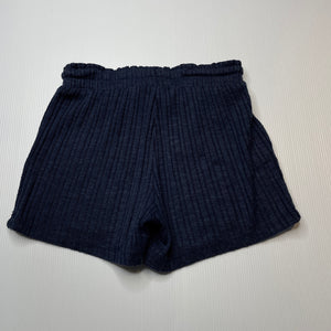 Girls Anko, blue ribbed shorts, elasticated, GUC, size 6,  
