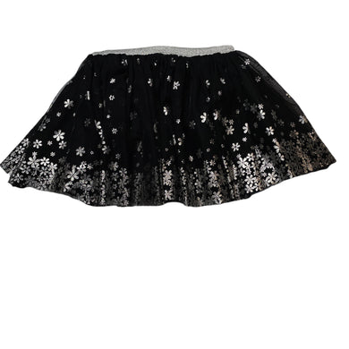 Girls Mango, lined black & silver tulle skirt, elasticated, L: 26.5cm, EUC, size 5,  