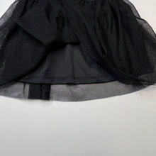 Load image into Gallery viewer, Girls H&amp;T, lined black tulle skirt, elasticated, L: 27cm, GUC, size 5,  