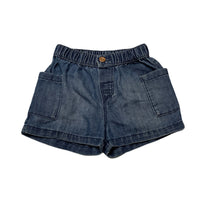 Load image into Gallery viewer, Girls H&amp;M, soft feel lightweight denim shorts, elasticated, GUC, size 0,  