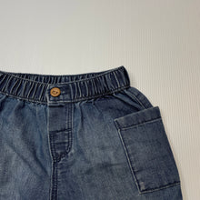 Load image into Gallery viewer, Girls H&amp;M, soft feel lightweight denim shorts, elasticated, GUC, size 0,  