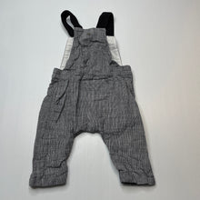 Load image into Gallery viewer, Boys Bebe by Minihaha, lined lightweight cotton overalls / romper, EUC, size 00,  