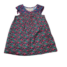Load image into Gallery viewer, Girls Young Hearts, lined lightweight floral cotton dress, EUC, size 1, L: 40cm