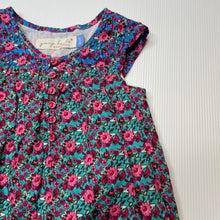 Load image into Gallery viewer, Girls Young Hearts, lined lightweight floral cotton dress, EUC, size 1, L: 40cm