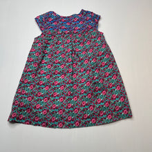 Load image into Gallery viewer, Girls Young Hearts, lined lightweight floral cotton dress, EUC, size 1, L: 40cm