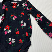 Load image into Gallery viewer, Girls Carters, floral soft cotton bodysuit / romper, GUC, size 0000,  