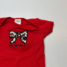 Load image into Gallery viewer, Girls Baby Gear, embroidered red cotton bodysuit / romper, EUC, size 000,  