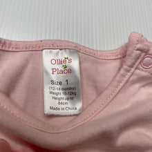 Load image into Gallery viewer, Girls Ollies Place, pink cotton long sleeve t-shirt top, GUC, size 1,  
