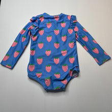 Load image into Gallery viewer, Girls Cotton On, long sleeve swim one-piece, pilling on bottom, FUC, size 1,  